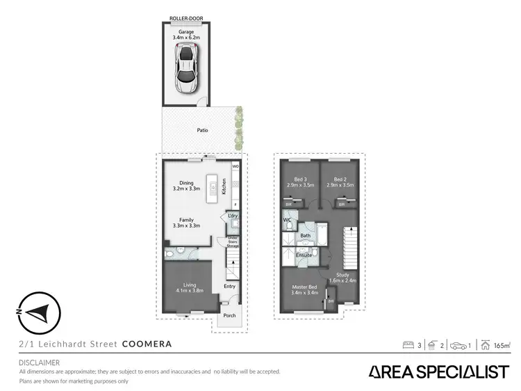 Floorplan of Homely townhouse listing, 2/1 Leichhardt Street, Coomera QLD 4209