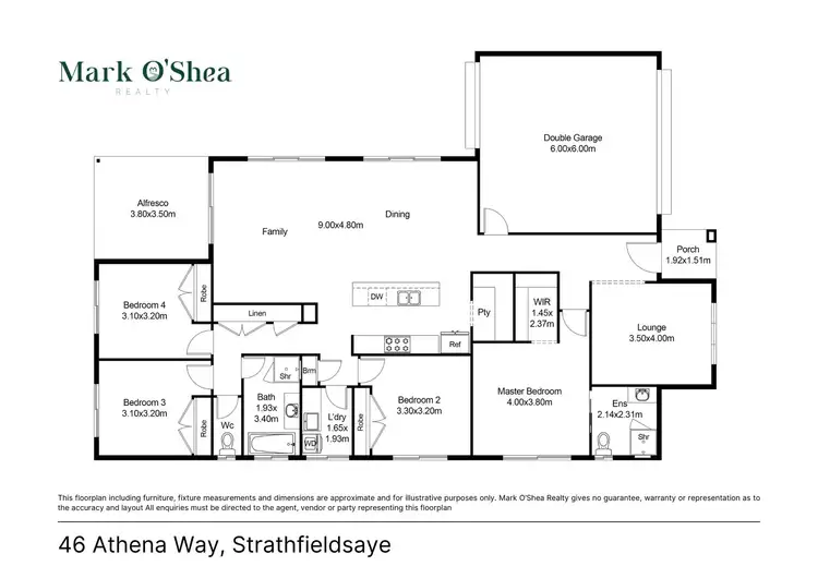 Floorplan of Homely house listing, 46 Athena Way, Strathfieldsaye VIC 3551