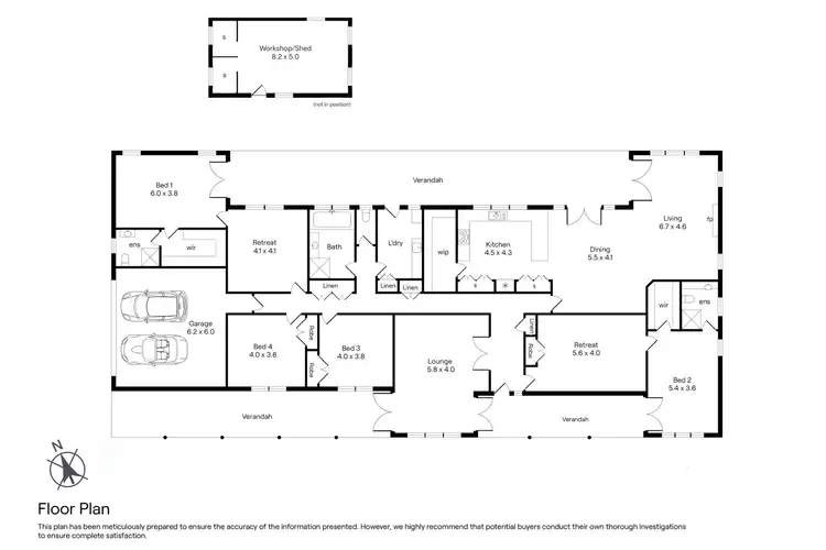 Floorplan of Homely house listing, 8 Ladye Place, Woodend VIC 3442