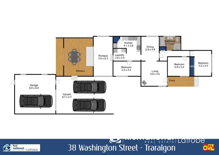 Floorplan of Homely house listing, 38 Washington Street, Traralgon VIC 3844