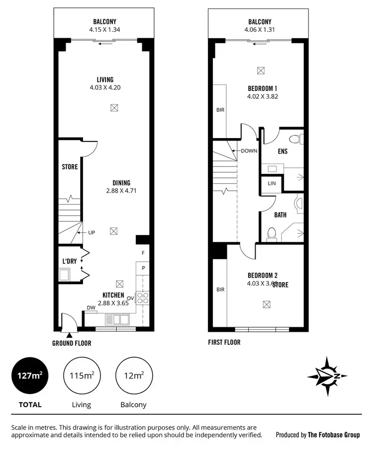 Floorplan of Homely townhouse listing, 3/2-4 Hurtle Parade, Mawson Lakes SA 5095
