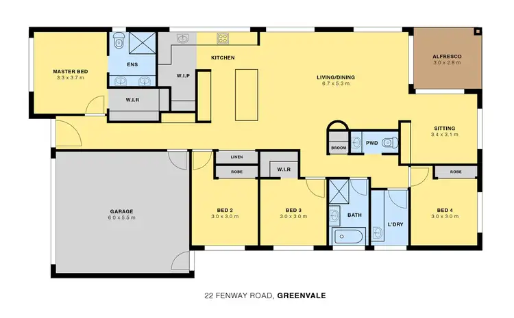 Floorplan of Homely house listing, 22 Fenway Road, Greenvale VIC 3059