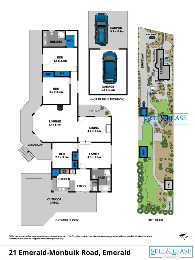 Floorplan of Homely house listing, 21 Emerald-Monbulk Road, Emerald VIC 3782