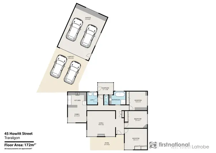 Floorplan of Homely house listing, 45 Howitt Street, Traralgon VIC 3844