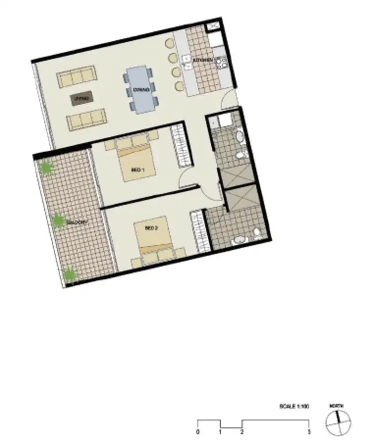 Floorplan of Homely unit listing, 1105/6-10 Charles Street, Parramatta NSW 2150