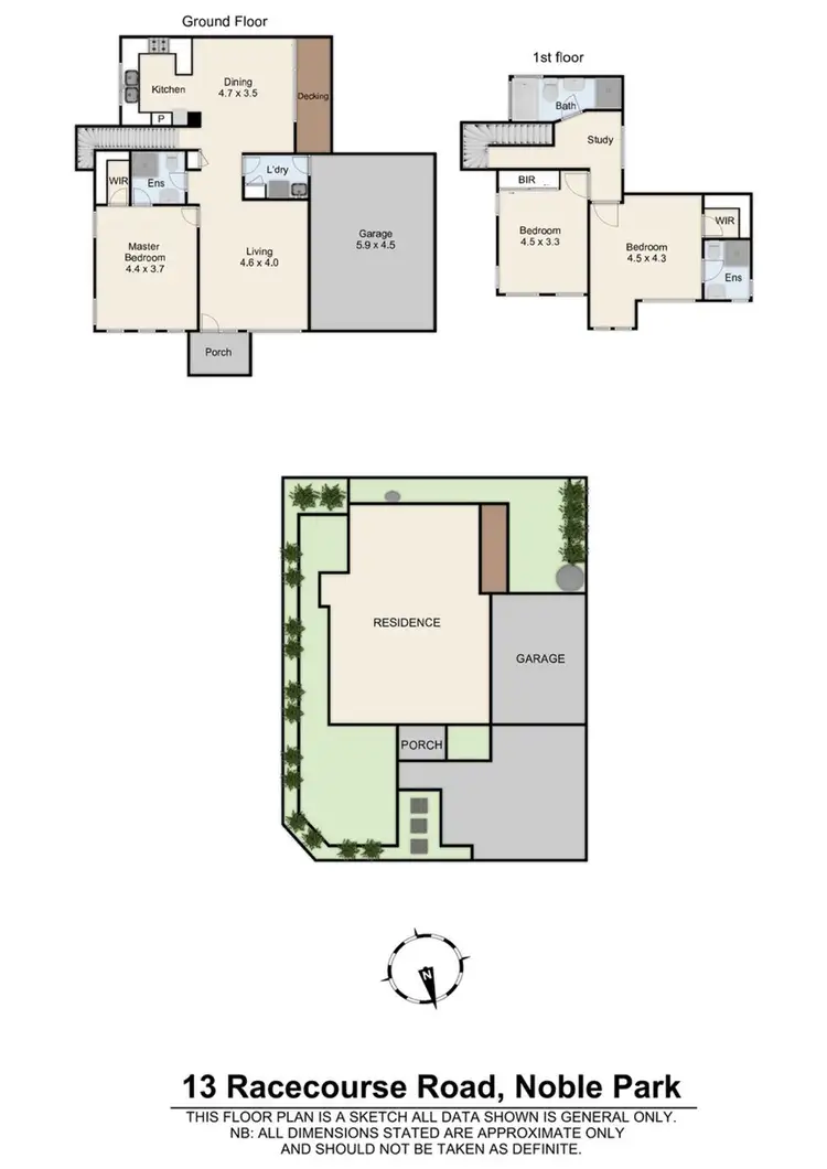 Floorplan of Homely townhouse listing, 13 Racecourse Road, Noble Park VIC 3174
