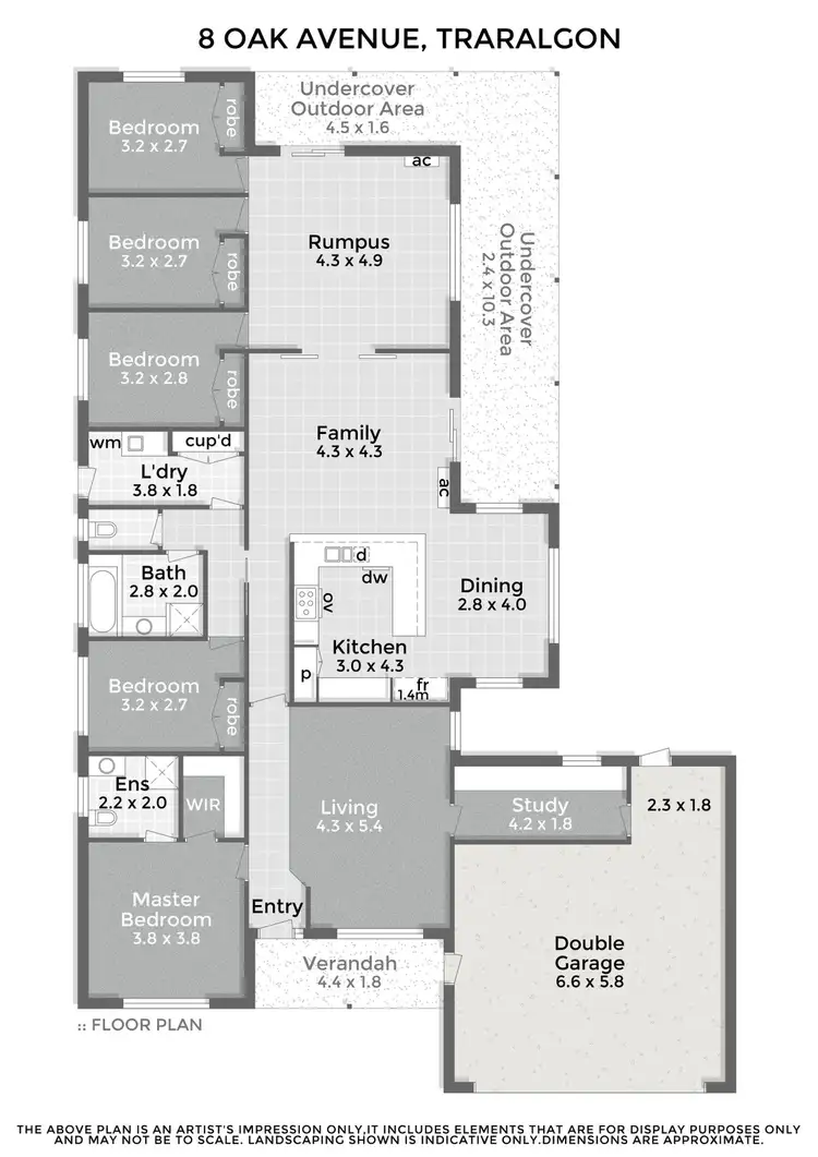 Floorplan of Homely house listing, 8 Oak Avenue, Traralgon VIC 3844