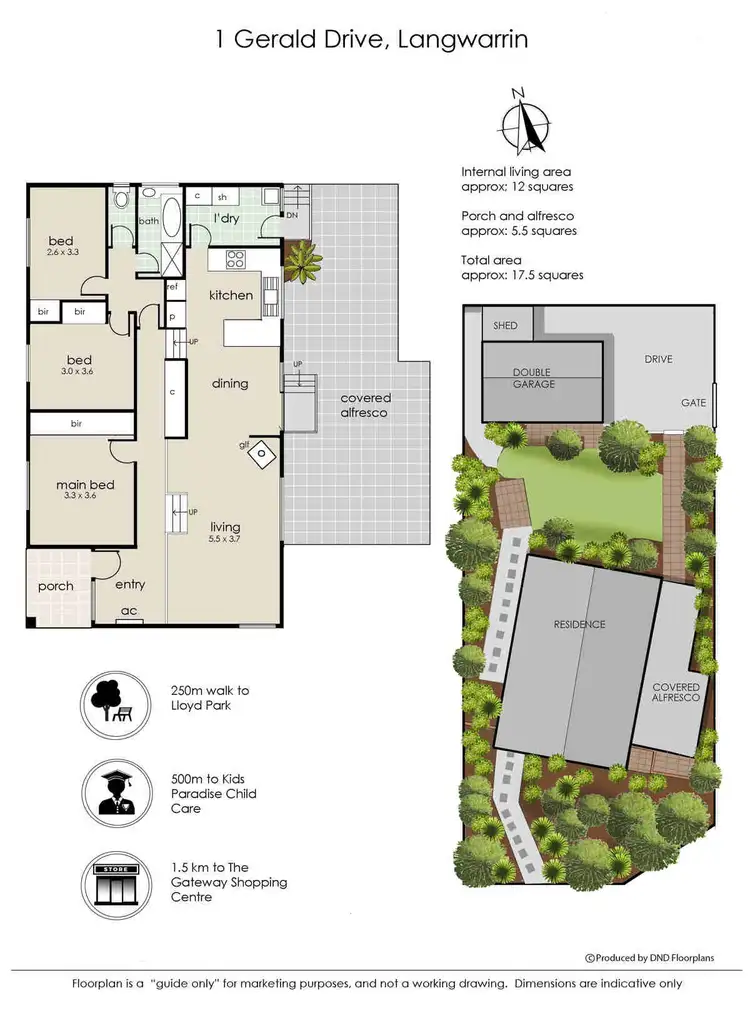 Floorplan of Homely house listing, 1 Gerald Drive, Langwarrin VIC 3910