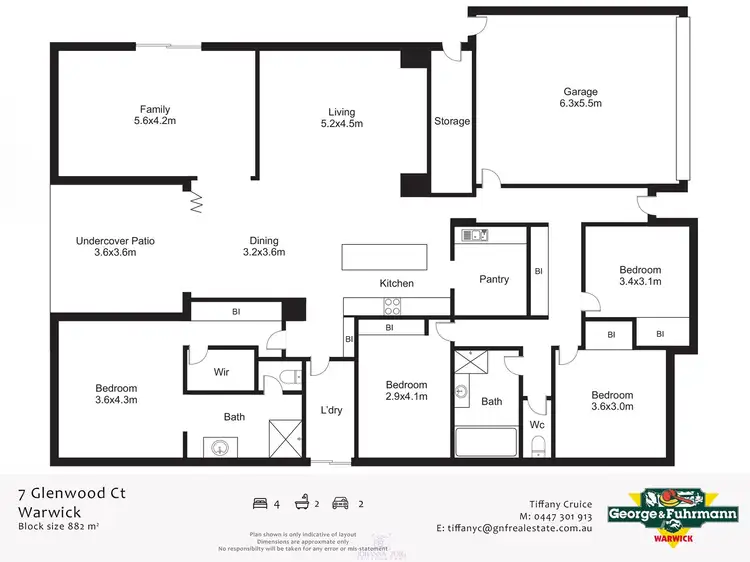Floorplan of Homely house listing, 7 Glenwood Court, Warwick QLD 4370