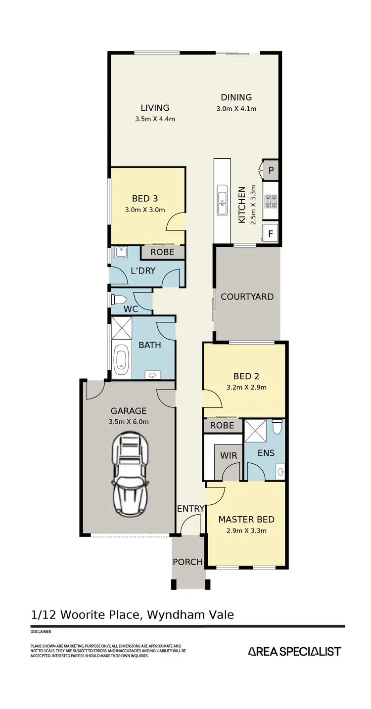Floorplan of Homely unit listing, 1/12 Woorite Place, Wyndham Vale VIC 3024