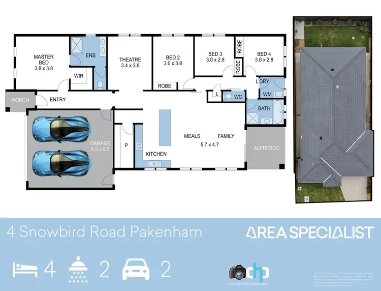 Floorplan of Homely house listing, 4 Snowbird Road, Pakenham VIC 3810