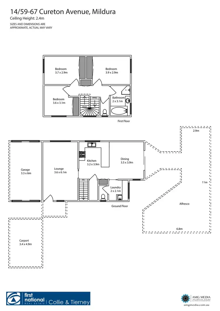 Floorplan of Homely townhouse listing, 14/59-67 Cureton Avenue, Mildura VIC 3500