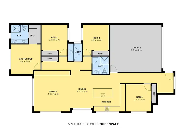 Floorplan of Homely house listing, 5 Malkari Circuit, Greenvale VIC 3059