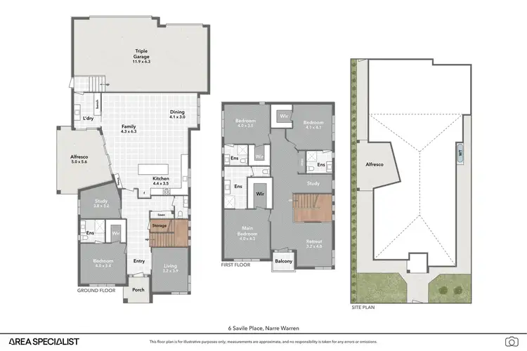 Floorplan of Homely house listing, 6 Savile Place, Narre Warren VIC 3805