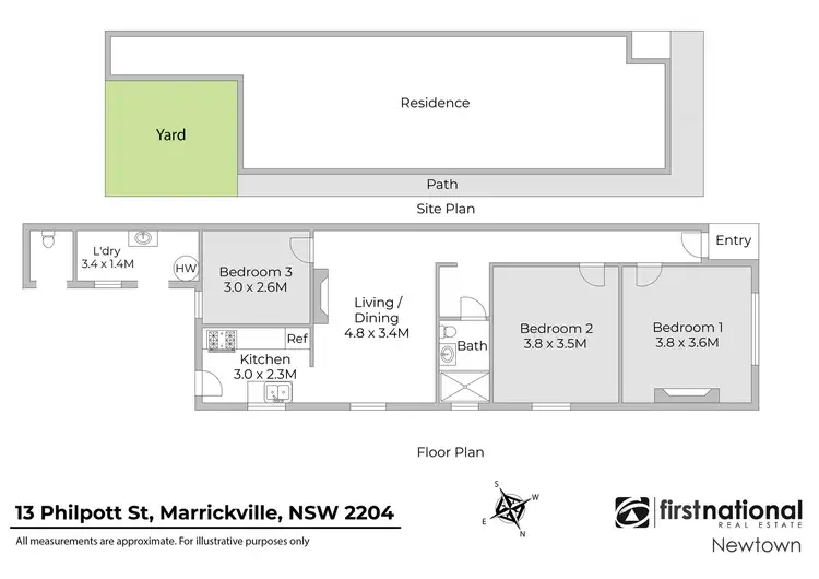 Floorplan of Homely house listing, 13 Philpott Street, Marrickville NSW 2204