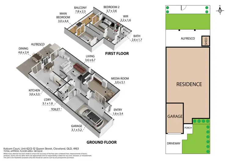 Floorplan of Homely townhouse listing, 62/2 -12 Queen Street, Cleveland QLD 4163