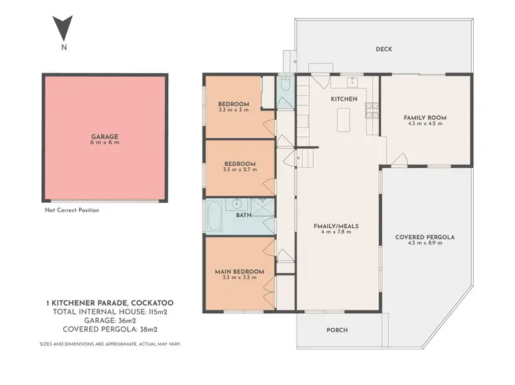 Floorplan of Homely house listing, 1 Kitchener Parade, Cockatoo VIC 3781