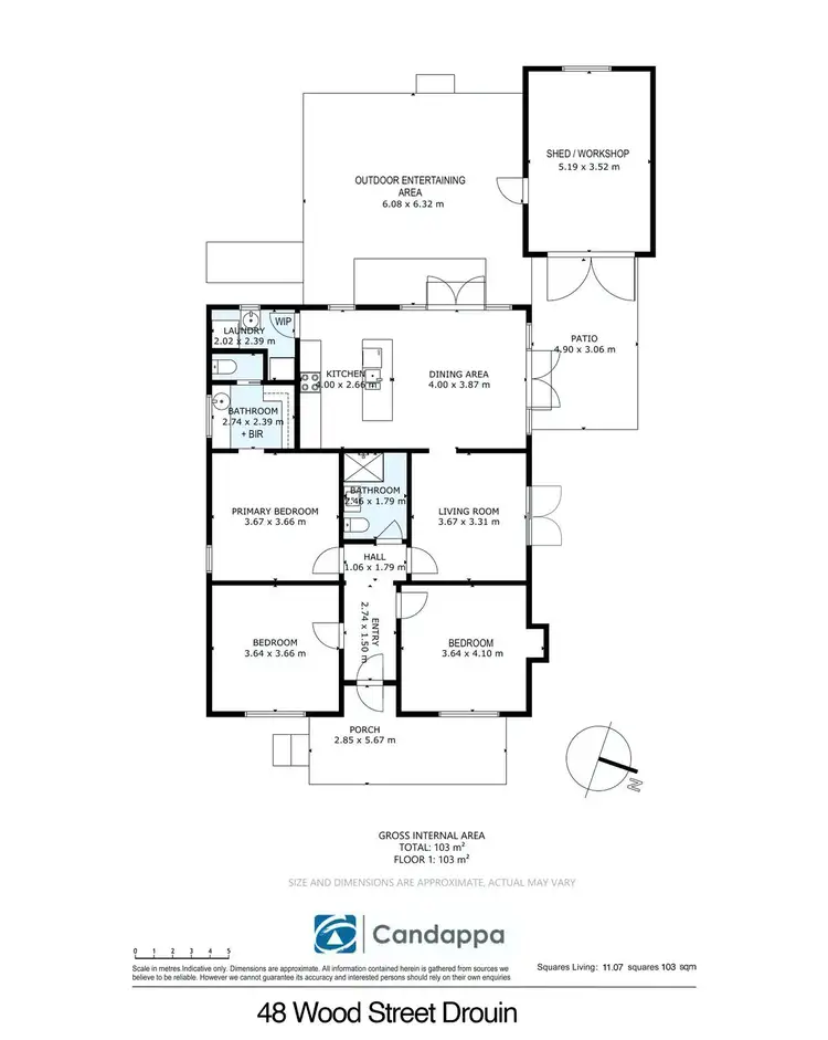 Floorplan of Homely house listing, 48 Wood Street, Drouin VIC 3818