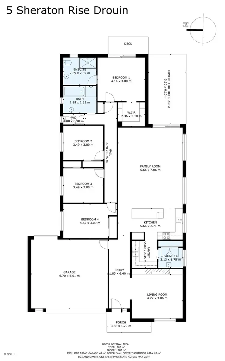 Floorplan of Homely house listing, 5 Sheraton Rise, Drouin VIC 3818