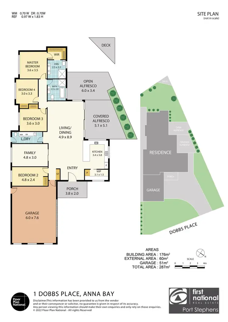 Floorplan of Homely house listing, 1 Dobbs Place, Anna Bay NSW 2316