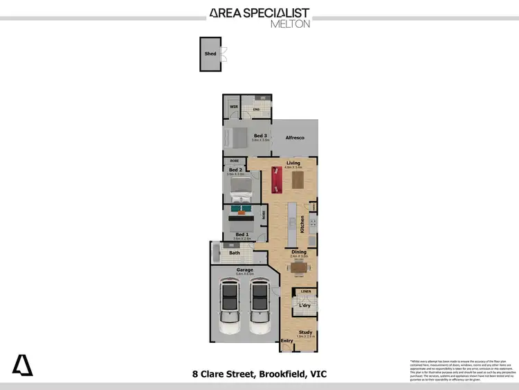 Floorplan of Homely house listing, 8 Clare Street, Brookfield VIC 3338