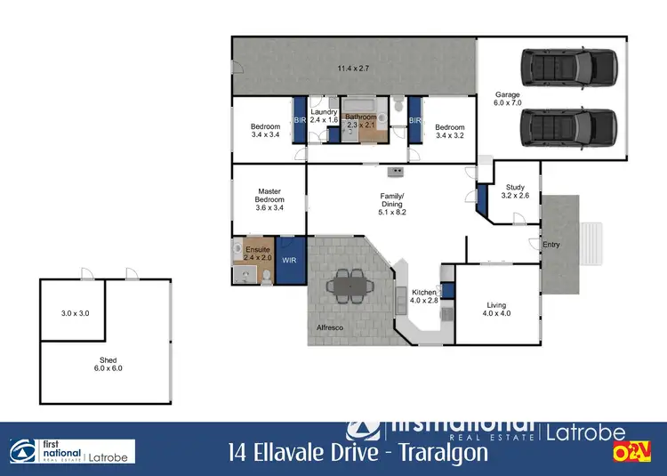 Floorplan of Homely house listing, 14 Ellavale Drive, Traralgon East VIC 3844