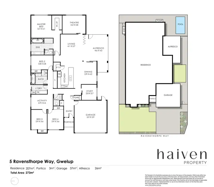 Floorplan of Homely house listing, 5 Ravensthorpe Way, Gwelup WA 6018
