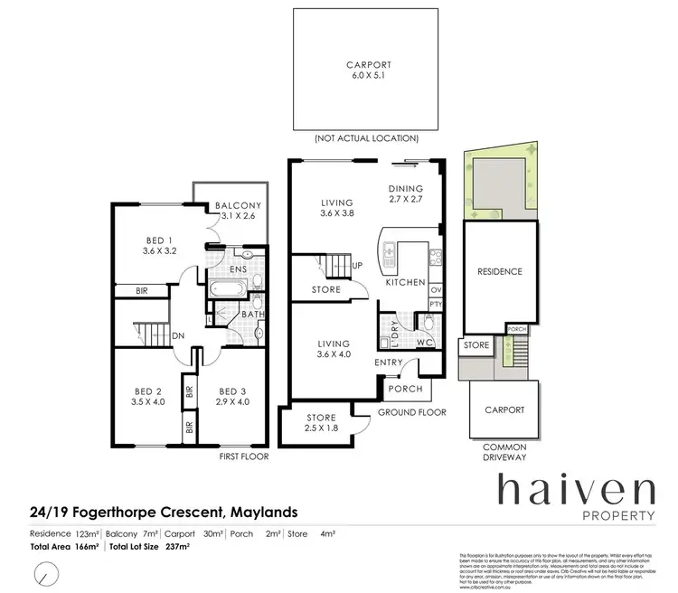Floorplan of Homely townhouse listing, 24/19 Fogerthorpe Crescent, Maylands WA 6051
