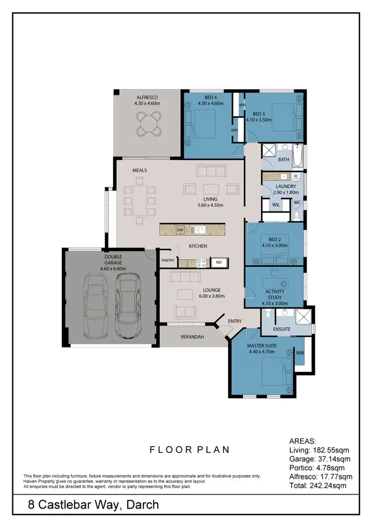 Floorplan of Homely house listing, 8 Castlebar Way, Darch WA 6065