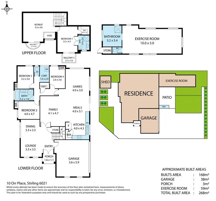 Floorplan of Homely house listing, 10 Orr Place, Stirling WA 6021