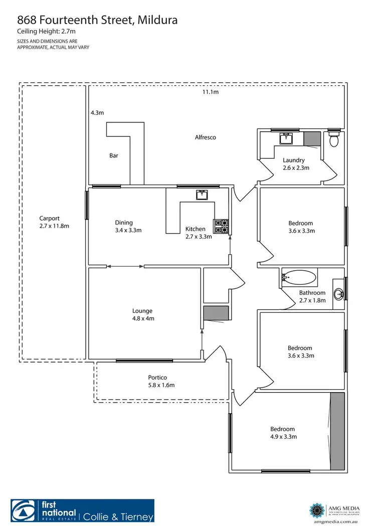 Floorplan of Homely house listing, 868 Fourteenth Street, Mildura VIC 3500