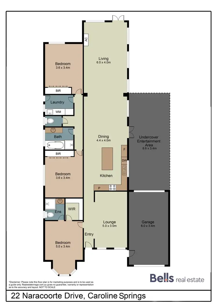 Floorplan of Homely house listing, 22 Naracoorte Drive, Caroline Springs VIC 3023