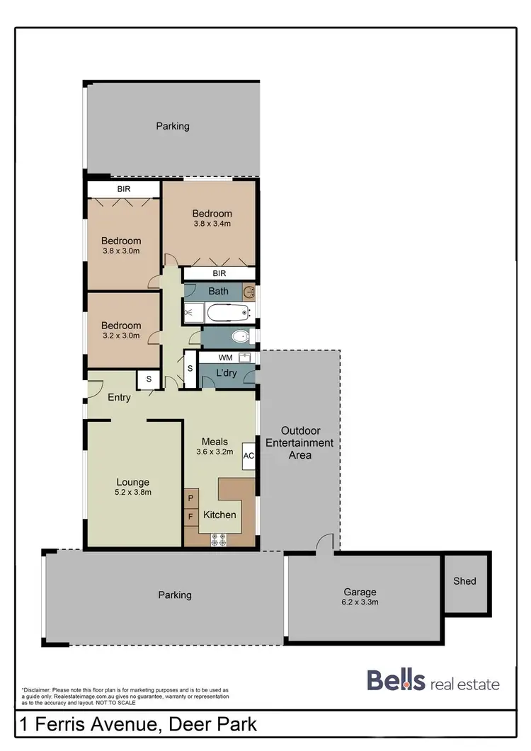 Floorplan of Homely house listing, 1 Ferris Avenue, Deer Park VIC 3023