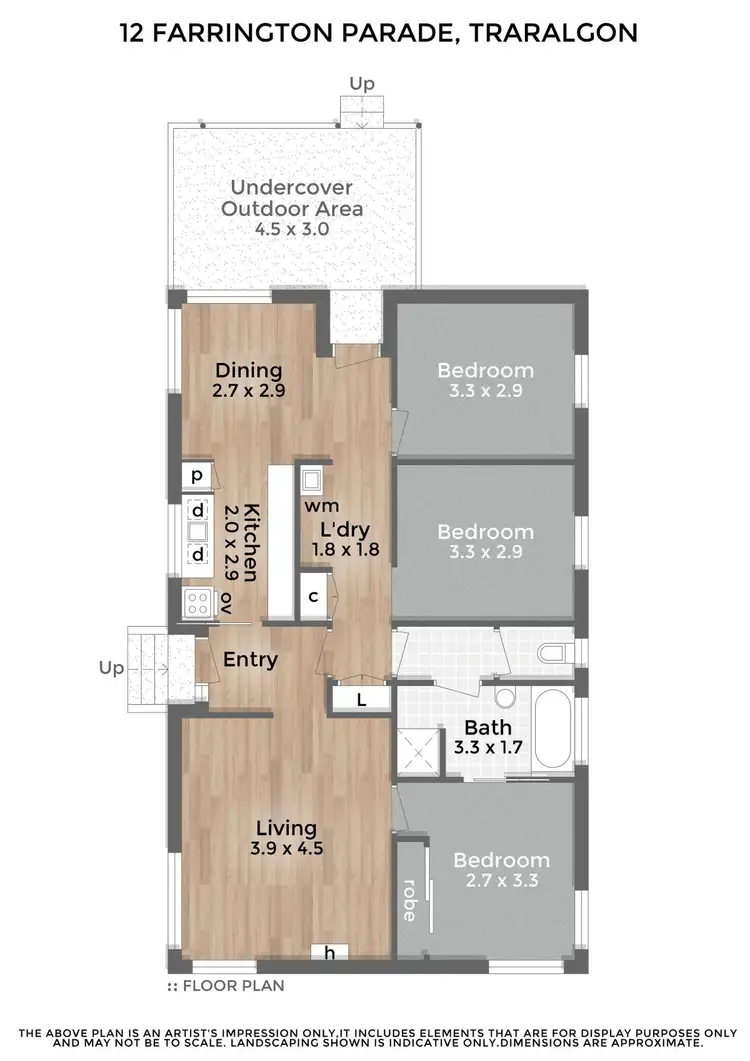 Floorplan of Homely house listing, 12 Farrington Parade, Traralgon VIC 3844