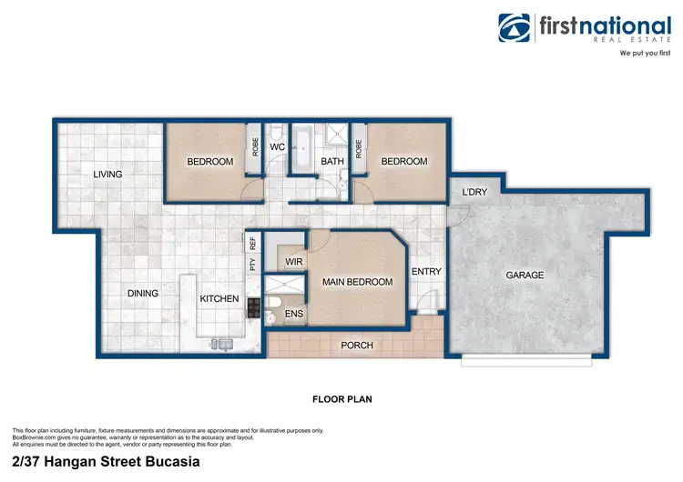 Floorplan of Homely semi-detached listing, 2/37 Hangan Street, Bucasia QLD 4750