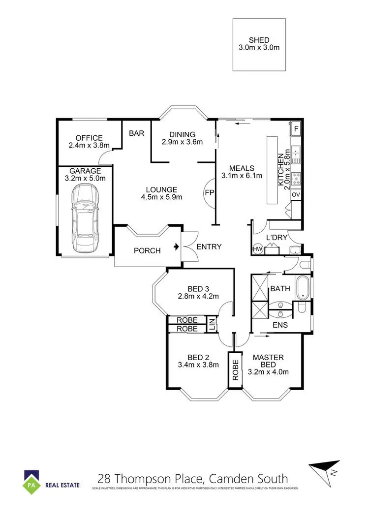 Floorplan of Homely house listing, 28 Thompson Place, Camden South NSW 2570