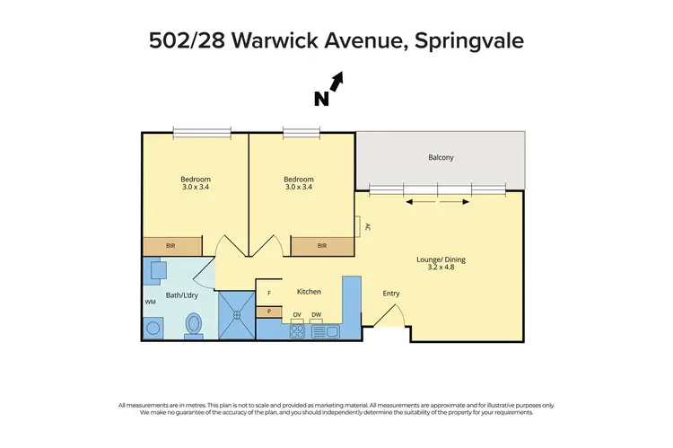 Floorplan of Homely apartment listing, 502/28 Warwick Ave, Springvale VIC 3171