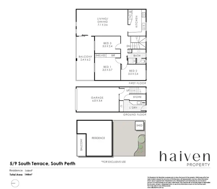 Floorplan of Homely townhouse listing, 5/9 South Terrace, Como WA 6152