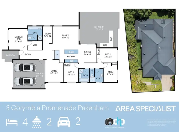 Floorplan of Homely house listing, 3 Corymbia Promenade, Pakenham VIC 3810