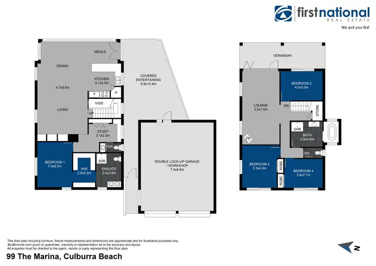 Floorplan of Homely house listing, 99 The Marina, Culburra Beach NSW 2540
