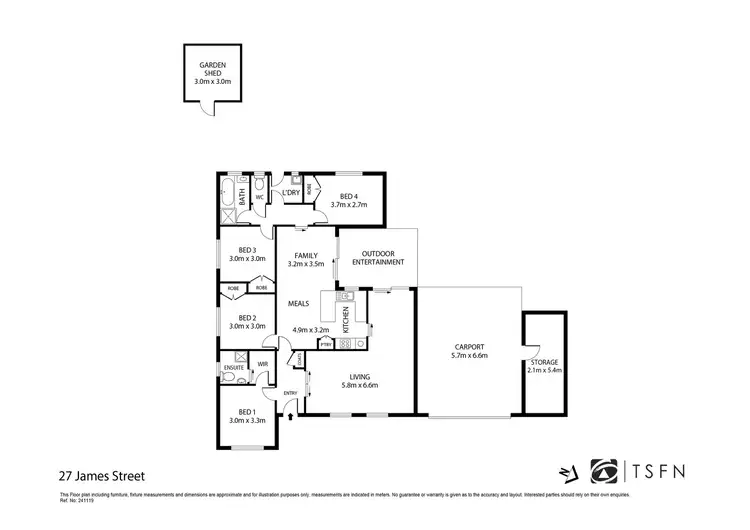 Floorplan of Homely house listing, 27 James Street, Strathdale VIC 3550
