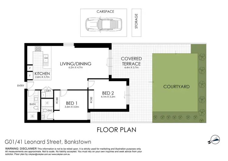 Floorplan of Homely apartment listing, G01/41 Leonard Street, Bankstown NSW 2200