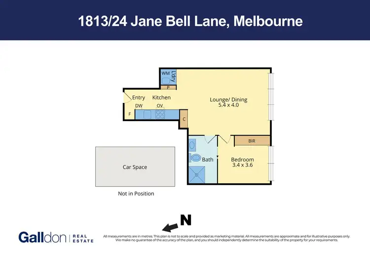 Floorplan of Homely apartment listing, 1813/22-24 Jane Bell Lane, Melbourne VIC 3000