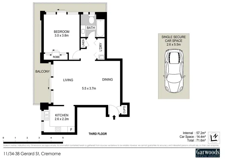Floorplan of Homely apartment listing, 11/34-38 Gerard Street, Cremorne NSW 2090