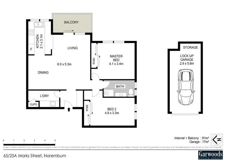 Floorplan of Homely apartment listing, 65/25A Marks Street, Naremburn NSW 2065