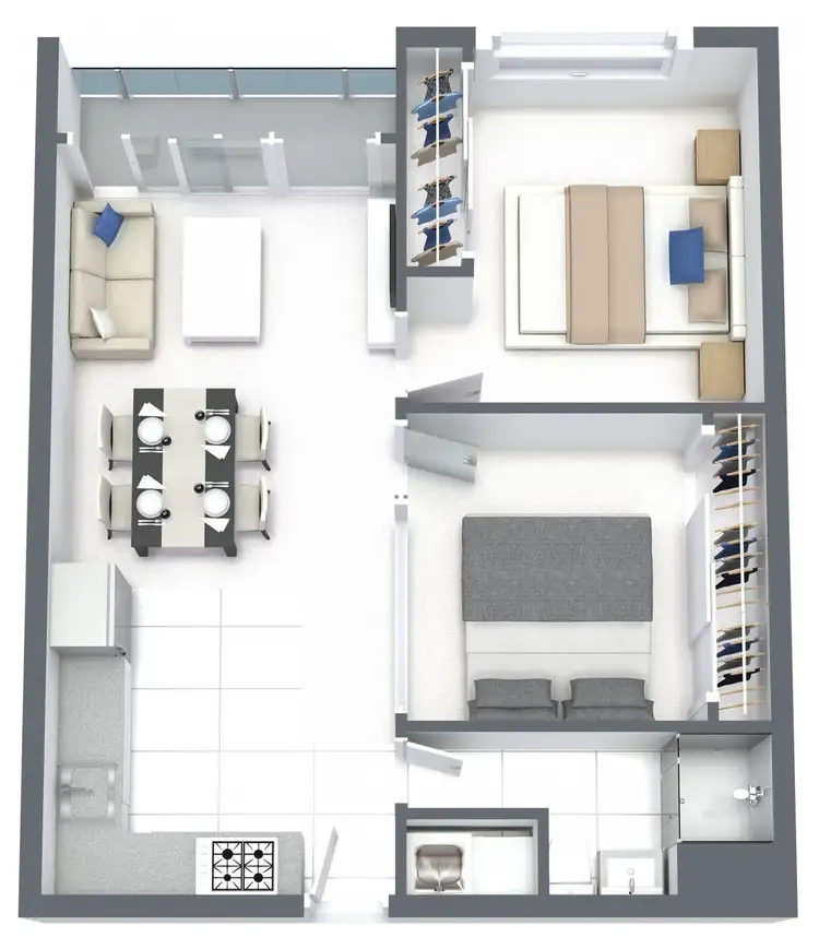 Floorplan of Homely apartment listing, 403/33-43 Batman Street, West Melbourne VIC 3003