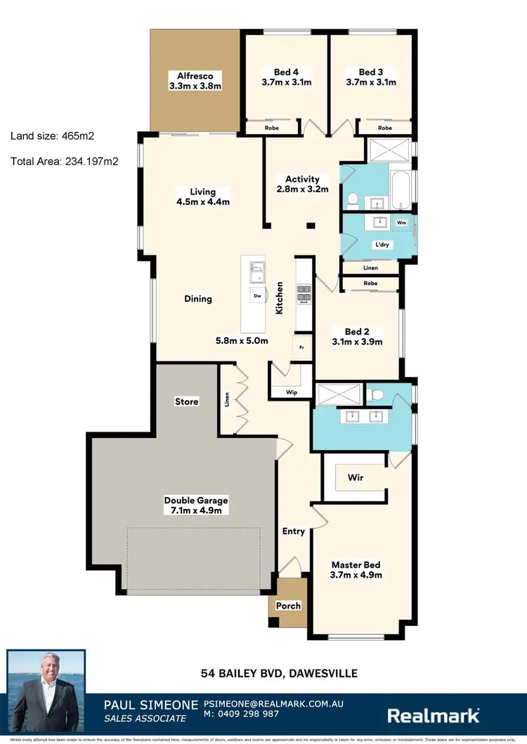 Floorplan of Homely house listing, 54 Bailey Boulevard, Dawesville WA 6211