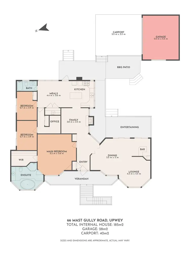 Floorplan of Homely house listing, 66 MAST GULLY ROAD, Upwey VIC 3158