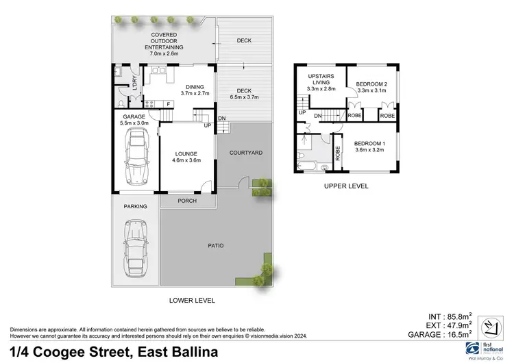 Floorplan of Homely unit listing, 1/4 Coogee Street, East Ballina NSW 2478