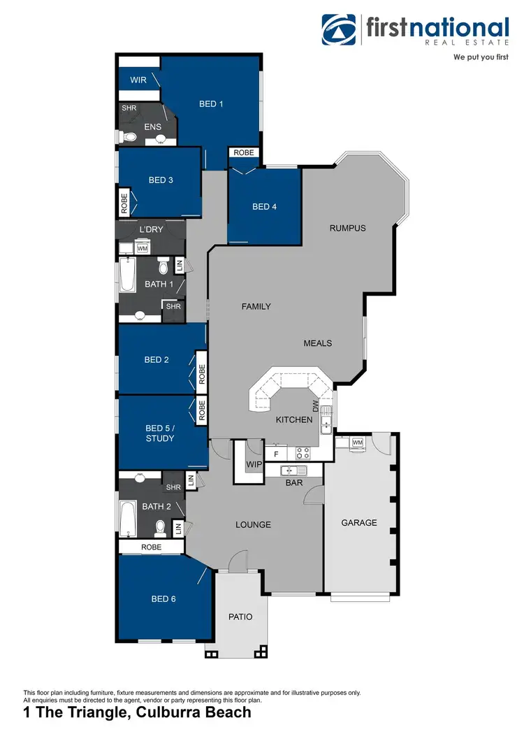 Floorplan of Homely house listing, 1 The Triangle, Culburra Beach NSW 2540